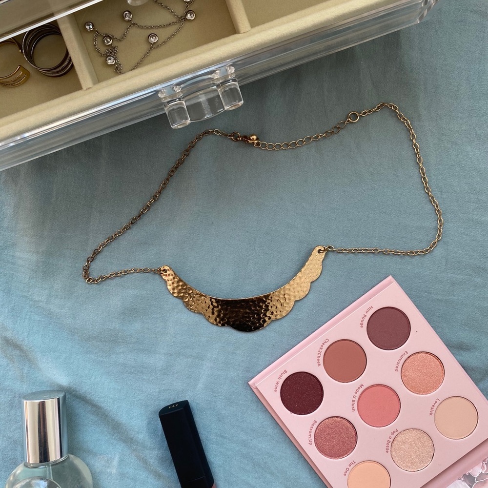 Gold statement necklace